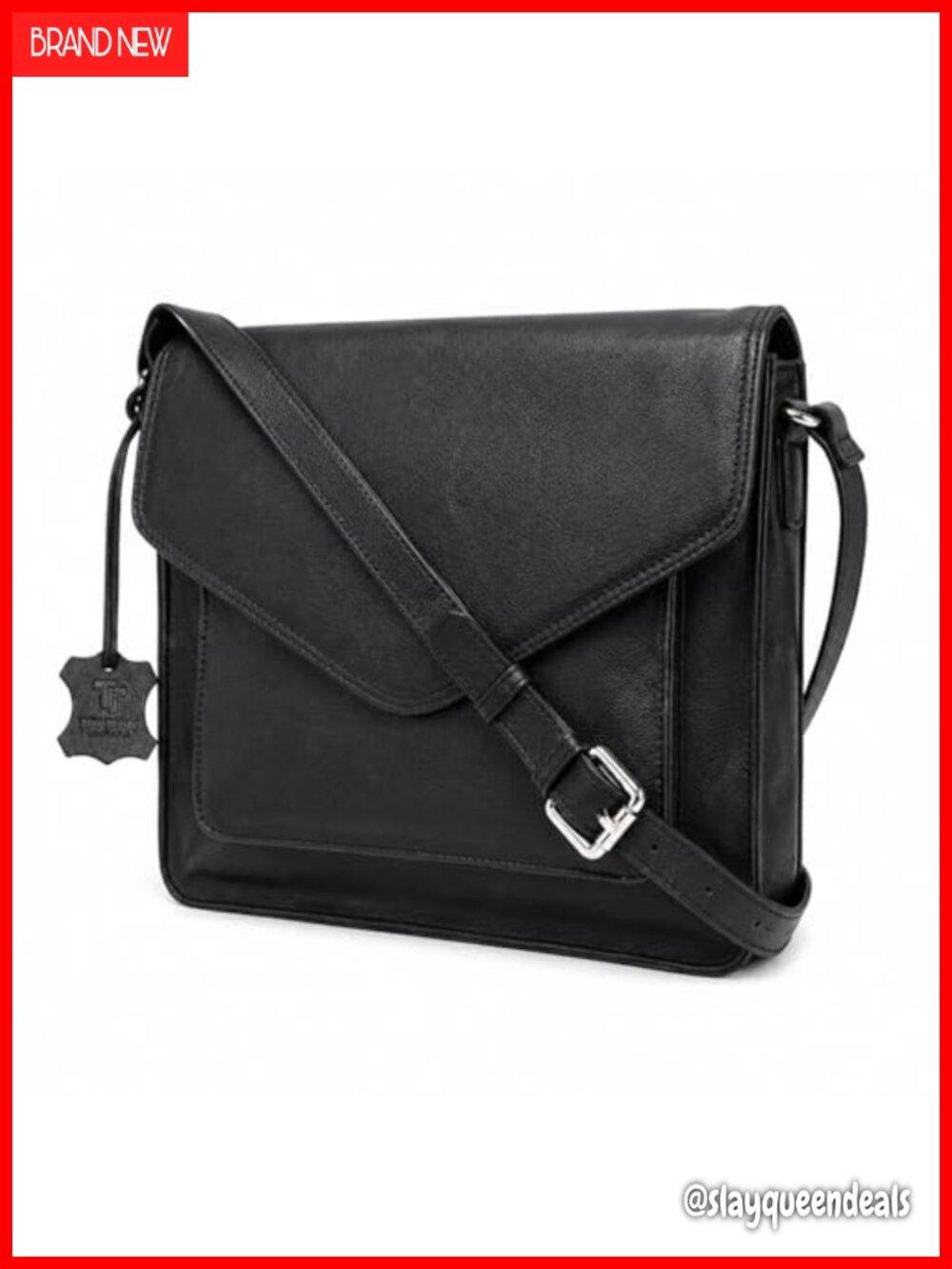 Genuine Leather Crossbody Bag Vintage Messenger Satchel Adjustable Strap